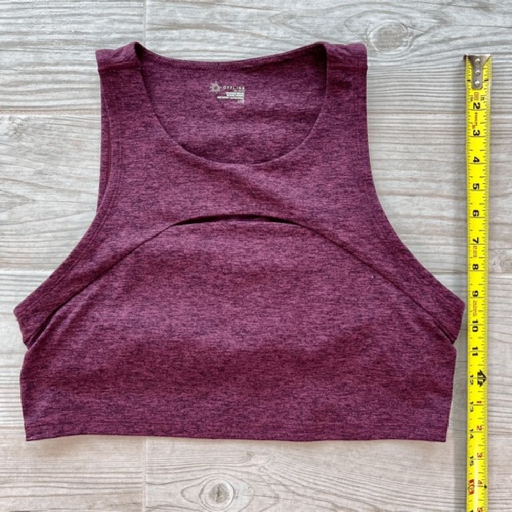 Offline Aerie Women Purple Burgundy Support Sports Bra Size L/G